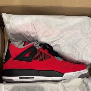 Jordan Air 4 Retro GS in Fire Red, White, and Black